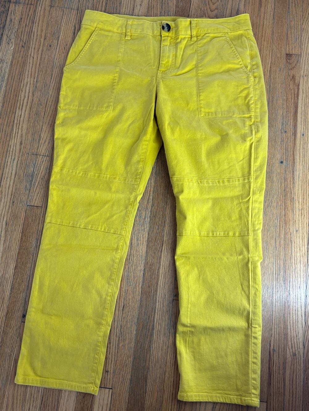 CAbi Yellow Straight-Leg Jeans